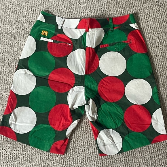 Loudmouth Red, Green, and White Polka Dot Shorts - Picture 2 of 6